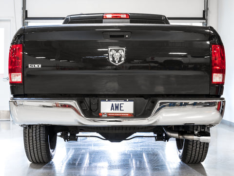 AWE Tuning 09-18 RAM 1500 5.7L (w/o Cutouts) 0FG Single Side Exit Cat-Back Exhaust - Chrome Tips - 3015-32304