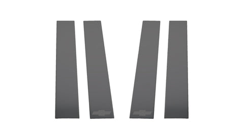 Putco 2020 Chevy Silv HD 2500/3500 - Chevrolet Bow Tie Etching (6pcs) Black Platinum Pillar Posts - 402671BPGM-1