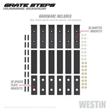 Westin Grate Steps Running Boards 68 in - Textured Black - 27-74715