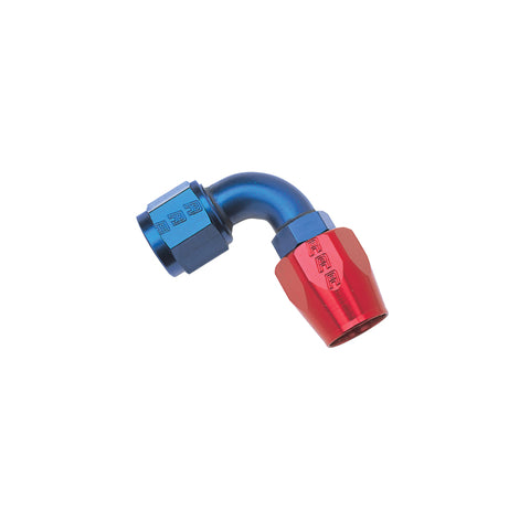 Russell Performance -20 AN Red/Blue 90 Degree Full Flow Hose End - 610210