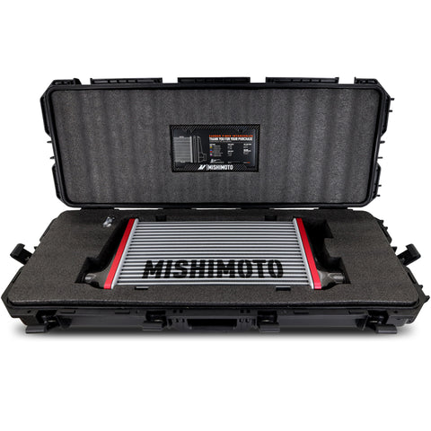 Mishimoto Universal Carbon Fiber Intercooler - Gloss Tanks - 600mm Silver Core - S-Flow - C V-Band - MMINT-UCF-G6S-S-C