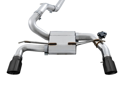 AWE Tuning Ford Focus RS SwitchPath Cat-back Exhaust - Diamond Black Tips - 3025-33024