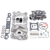 Edelbrock Manifold And Carb Kit Performer RPM Small Block Chevrolet 1957-1986 Natural Finish - 2023