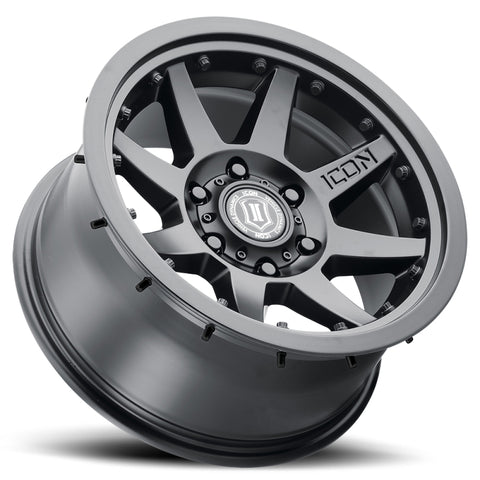 ICON Rebound Pro 17x8.5 5x4.5 0mm Offset 4.75in BS 71.5mm Bore Satin Black Wheel - 21817856547SB