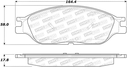 StopTech Street Select Brake Pads - 305.08030