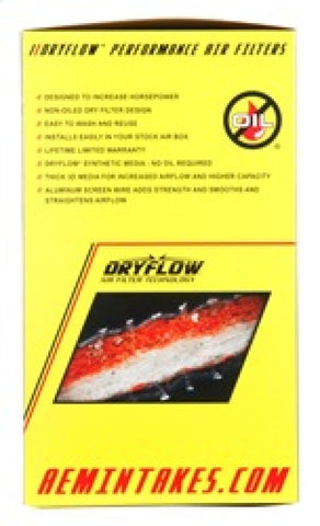 AEM Dryflow Air Filter - Round Tapered - 2.75in Flange ID x 5.5in Base OD x 4.75in Top OD x 7.5in H - 21-2157DK