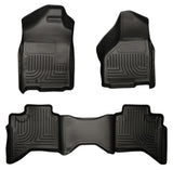 Husky Liners 09-12 Dodge Ram 1500 Quad Cab WeatherBeater Black Front & Second Seat Floor Liner - 99011