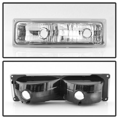 Xtune Chevy Suburban 94-98 Headlights w/ Corner & Parking Lights 8pcs Chrome HD-JH-CCK88-AM-C-SET - 5069535