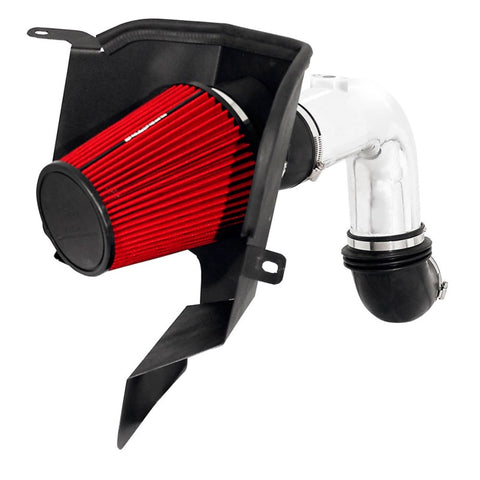 Spectre 03-07 Dodge RAM L6-5.9L DSL Air Intake Kit - Polished w/Red Filter - 9938