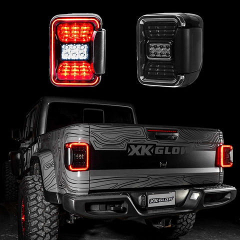 XK Glow Jeep JT Gladiator LED Taillight w/ Smoked Lens - XK041028