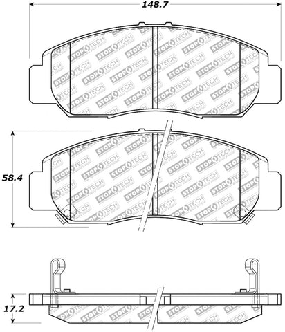 StopTech Street Select Brake Pads - Front - 305.09590