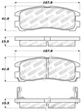 StopTech Performance 4/89-99 Mitsubishi Eclipse GST Rear Brake Pads - 309.03830