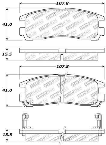 StopTech Performance 4/89-99 Mitsubishi Eclipse GST Rear Brake Pads - 309.03830