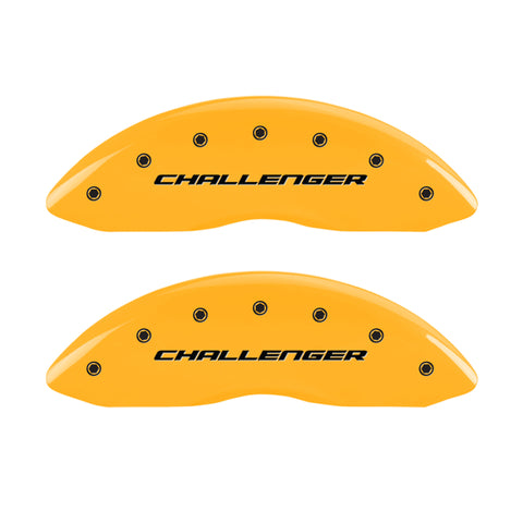 MGP 4 Caliper Covers Engraved Fr Challenger Rr Vintage RT Yellow Finish Black Char 07 Dodge Charger - 12005SCBRYL