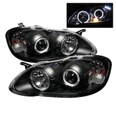 Spyder Toyota Corolla 03-08 Projector Headlights LED Halo- LED Blk - Low H1 PRO-YD-TC03-HL-BK - 5011787