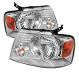 Xtune Ford F150 04-08 Amber Crystal Headlights Chrome HD-JH-FF15004-AM-C - 5069825