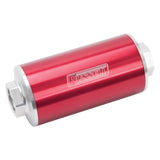 Russell Performance Profilter Fuel Filter 6in Long 60 Micron -10AN Inlet -10AN Outlet - Red - 649261