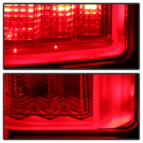 Spyder Ford F150 2015-2017 Light Bar LED Tail Lights - Red Clear ALT-YD-FF15015-LBLED-RC - 5083692