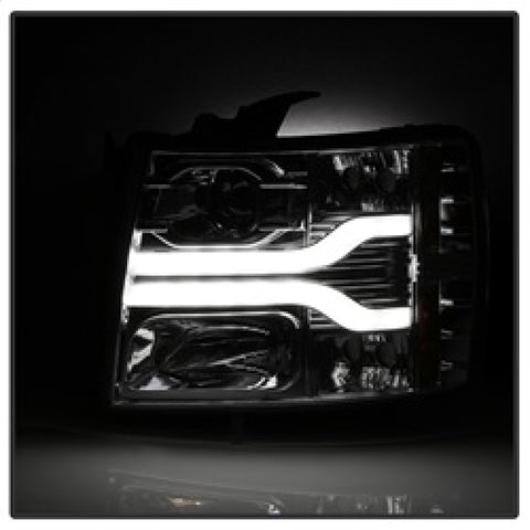 Spyder Chevy Silverado 1500 07-13 Version 3 Projector Headlights - Chrome PRO-YD-CS07V3-LBDRL-C - 5083616