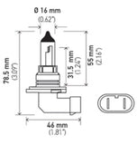 Hella Bulb 9006 12V 55W P22D T4 +50 - 9006P50