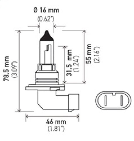 Hella Bulb 9006 12V 55W P22D T4 +50 (2) - 9006P50TB