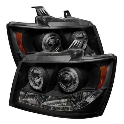 Spyder Chevy Suburban 1500 07-14 Projector Headlights LED Halo LED Blk Smke PRO-YD-CSUB07-HL-BSM - 5078346