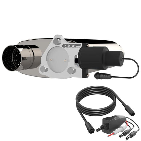 QTP 3in Weld-On 304SS Reverse Screamer Muffler w/Bolt-On QTEC Electric Cutout - 13301C