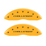 MGP 4 Caliper Covers Engraved F & R Block/Challenger Yellow Finish Black Char 2007 Dodge Charger - 12005SCLBYL