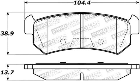 StopTech Street Brake Pads - 308.10360