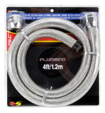 Spectre Stainless Steel Flex Heater Hose Kit 5/8in. Diameter - 4ft. Chrome - 39698