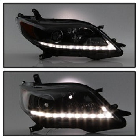 Spyder Toyota Sienna 2011-2014  Projector Headlights - DRL LED - Black PRO-YD-TSEN11-DRL-BK - 5083982