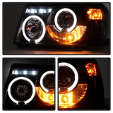 Spyder Ford Ranger 01-11 1PC Projector Headlights LED Halo LED Blk Smke PRO-YD-FR01-1PC-HL-BSM - 5078476