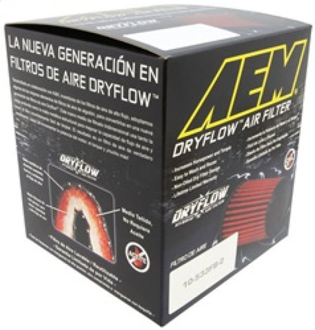 AEM 2.75in Flange 6in x 4.5in Base 6in x 3.8125in Top 5in Height DryFlow Air Filter - 21-2129DK