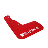 Rally Armor 15-21 Subaru WRX &amp; STI Red Mud Flap White Altered Font Logo - MF32-UR-RD/WH-X