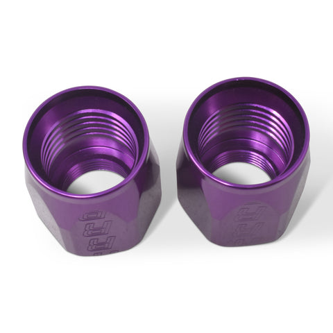 Russell Performance 2-Piece -6 AN Anodized Full Flow Swivel Hose End Sockets (Qty 2) - Purple - 615522