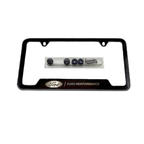 Ford Racing Stainless Steel Ford Performance License Plate Frame - Black - M-1828-SS304BK