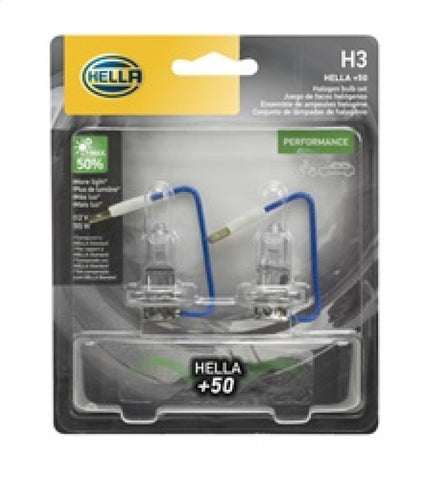 Hella Bulb H3 12V 55W Pk22S T325 +50 (2) - H3P50TB