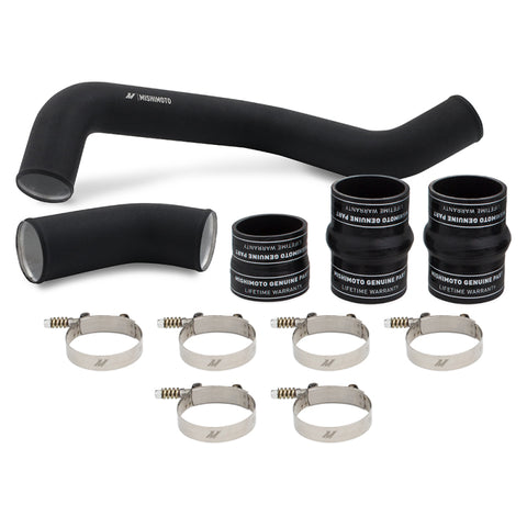 Mishimoto 17-19 GM 6.6L L5P Hot-Side Pipe and Boot Kit Wrinkle Black - MMICP-DMAX-17HWBK