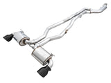 AWE 2020 Toyota Supra A90 Non-Resonated Touring Edition Exhaust - 5in Diamond Black Tips - 3020-33072