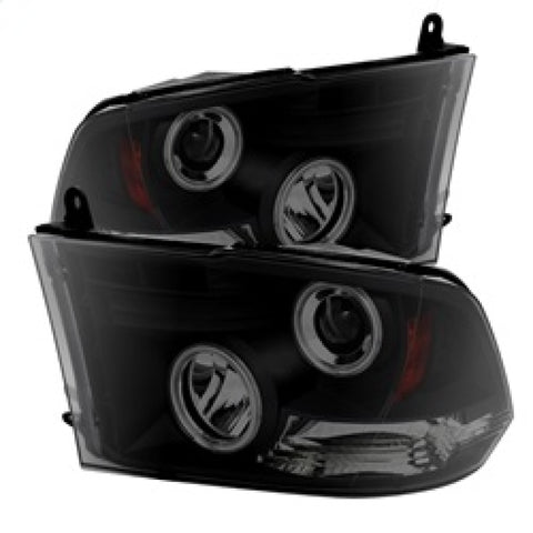 Spyder Dodge Ram 1500 09-14 Projector Halogen Model- CCFL Halo LED - Blk Smke PRO-YD-DR09-CCFL-BSM - 5078810