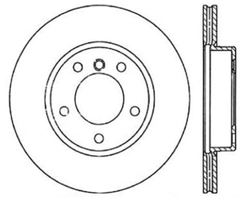 StopTech Power Slot 96-02 BMW Z3 / 03-01/06 Z4 (E86) / 3 Series Front Left Cryo Slotted Rotor - 126.34029CSL