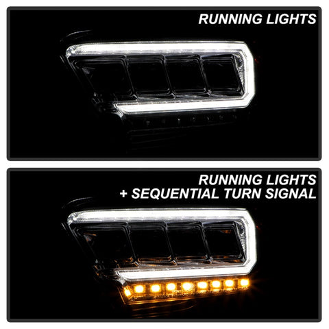 Spyder 16-20 Toyota Tacoma LED Model Only High-Power LED Headlights - Chrome PRO-YD-TT16LEDAP-C - 5088383