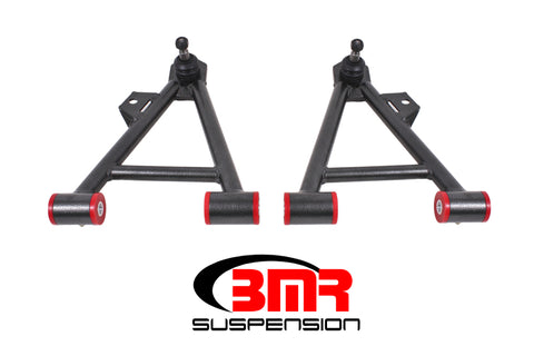 BMR 94-04 Mustang Lower Non-Adj. A-Arms (Coilover Only) w/ Tall Ball Joint (Poly) - Black Hammertone - AA044H