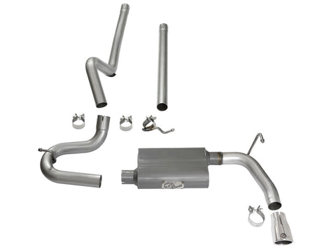 aFe Scorpion 2-1/2in Aluminized Steel Cat Back Exhaust 07-17 Jeep Wrangler V6-3.6/3.8L (4 Dr) - 49-08044-1P