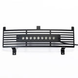 Putco 15-19 Chevy Silv HD SS Black Bar Design Bumper Grille Insert w/ Curved Flush 10in Light Bar - 87195L