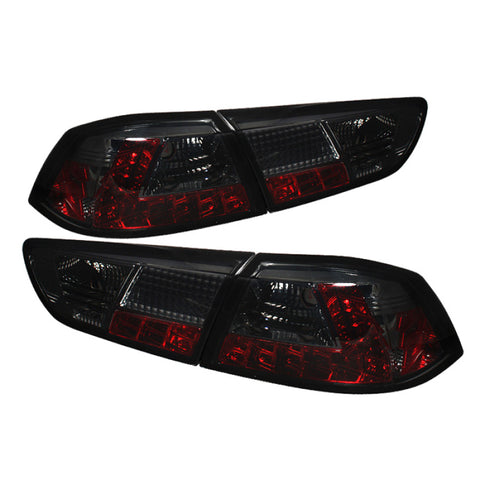 Spyder Mitsubishi Lancer/Evolution X 08-14 LED Tail Lights Smke ALT-YD-MITEVO1008-LED-SM - 5030399