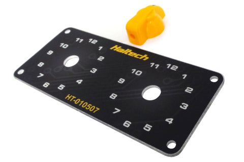 Haltech Dual Switch Panel Kit w/Yellow Knob - HT-010509