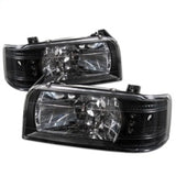 Spyder Ford F150 92-96/Ford Bronco 92-96 1PC LED ( LEDs)Crystal Headlights Blk HD-YD-FB92-1PC-BK - 5012494