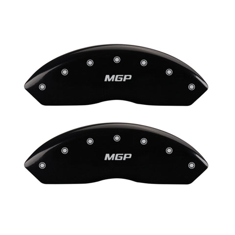 MGP 4 Caliper Covers Engraved Front & Rear MGP Black finish silver ch - 39018SMGPBK