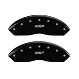 MGP 4 Caliper Covers Engraved Front & Rear MGP Black finish silver ch - 15221SMGPBK